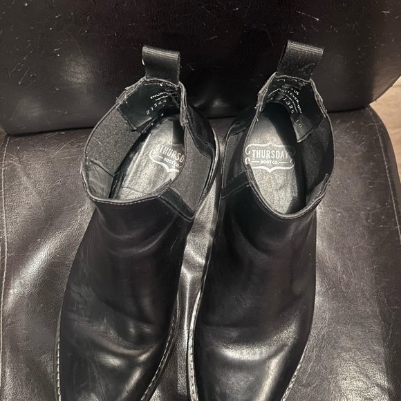 Mens, Thursday Boot Co, black Leather boots. sz 9 - Picture 2 of 4